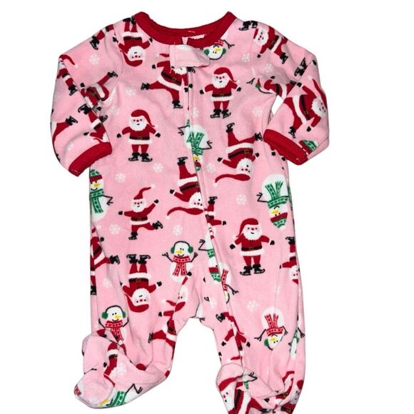 Cute baby Christmas pajama outfit one piece sleeper - Picture 1 of 2